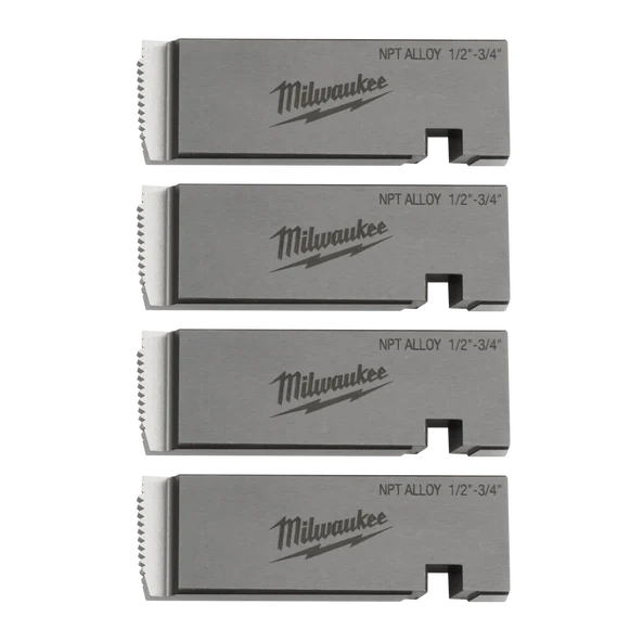 Milwaukee 1/2"-3/4" ALLOY NPT Universal Pipe Threading Die Set - 48361201