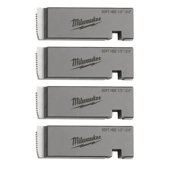 Milwaukee 1/2"-3/4" HIGH SPEED FOR STAINLESS BSPT Universal Pipe Threading Die Set - 4932492928