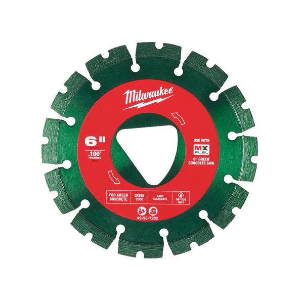 Milwaukee 150mm (6") Green Concrete Diamond Blade - Green - 49937262