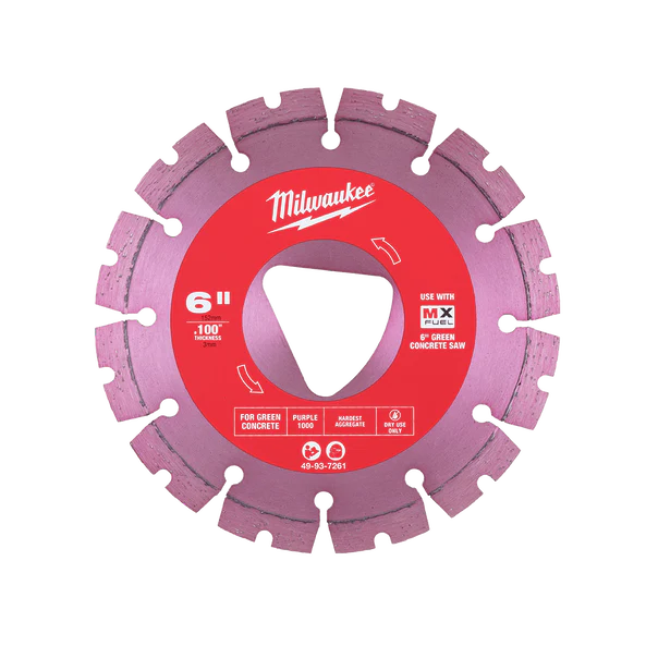 Milwaukee 150mm (6") Green Concrete Diamond Blade - Purple - 49937261