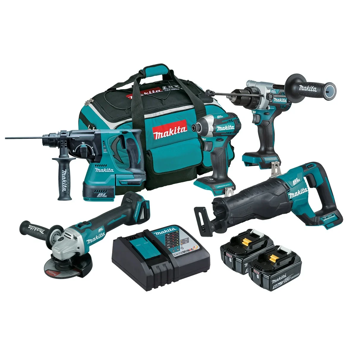 18V BRUSHLESS 5 PIECE COMBO LI-ION