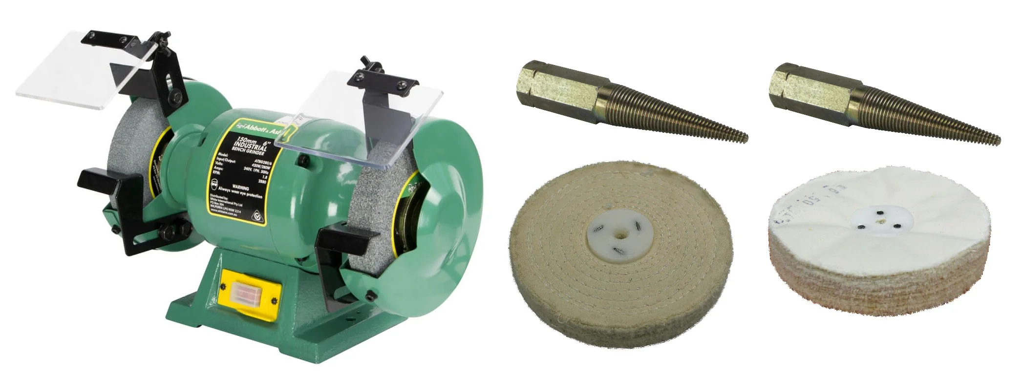 Abbott and Ashby 150mm Bench Grinder and Polishing Set (LAST ONE)