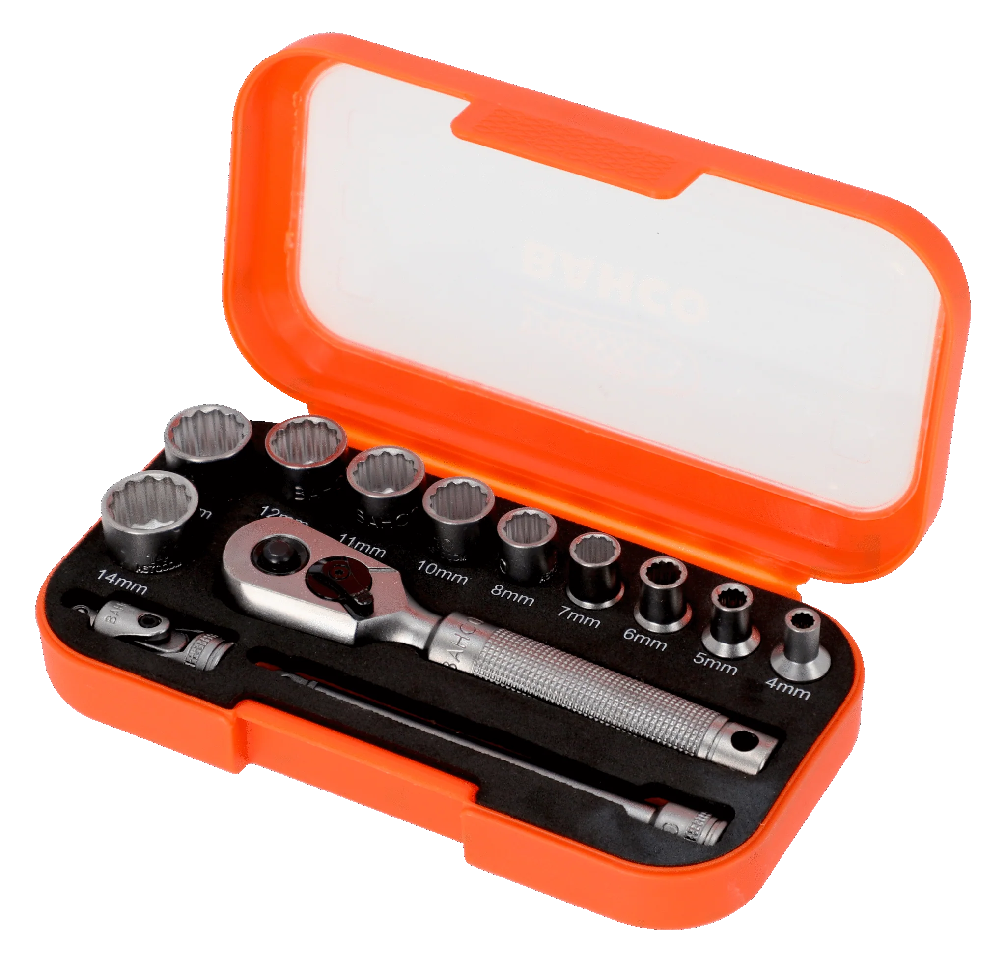 Bahco 1/4" Square Drive Socket Set with Metric Bi-Hex Profile - 13 Pcs  S13MC10.5 - Image 3