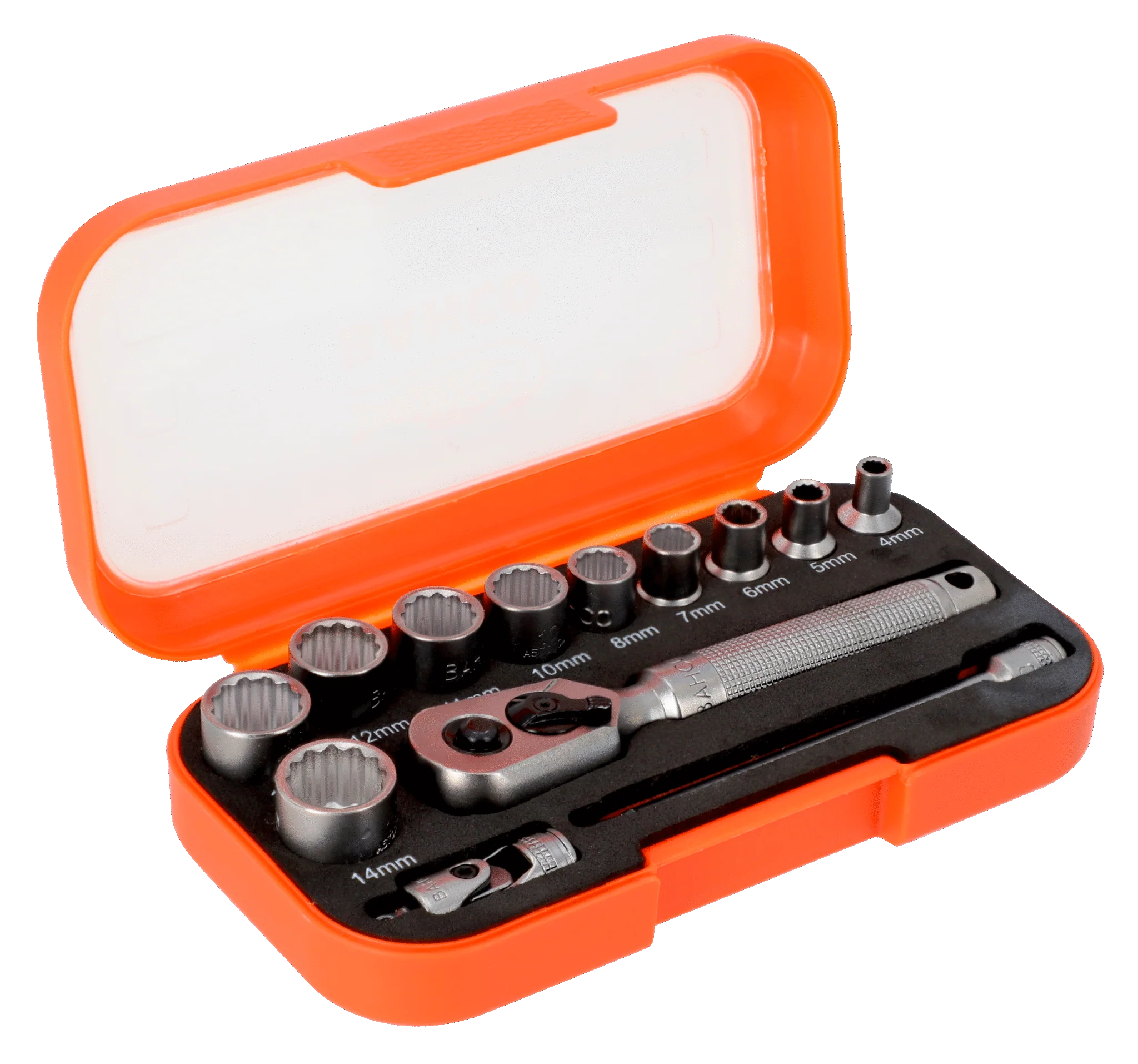 Bahco 1/4" Square Drive Socket Set with Metric Bi-Hex Profile - 13 Pcs  S13MC10.5 - Image 4
