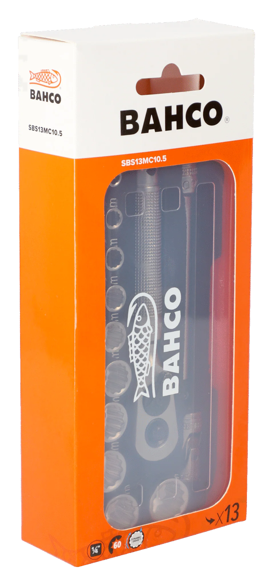 Bahco 1/4" Square Drive Socket Set with Metric Bi-Hex Profile - 13 Pcs  S13MC10.5 - Image 6