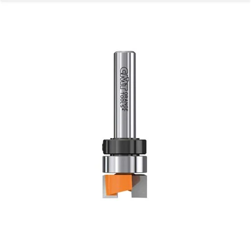 CMT Inverted Flush Trimming Router Bit with Bearing - 1/4" Cut Depth, 1/4" Shank 801.128.11B