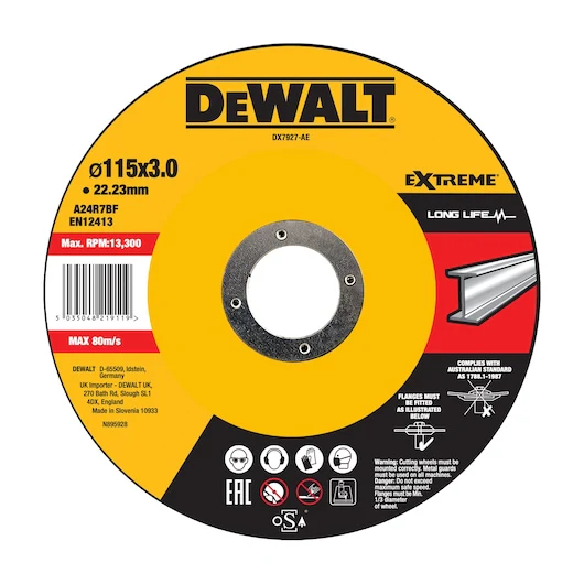 Dewalt 115 x 3mm EXTREME Cutting Disc METAL - DX7927-AE