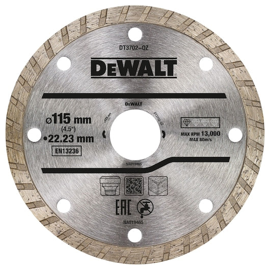 Dewalt 115mm Turbo Diamond Blade - DT3702-QZ