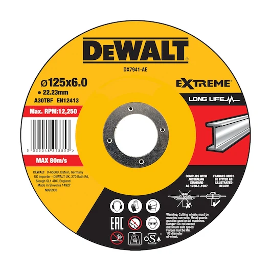 Dewalt 125 x 6mm EXTREME Grinding Disc METAL - DX7941-AE