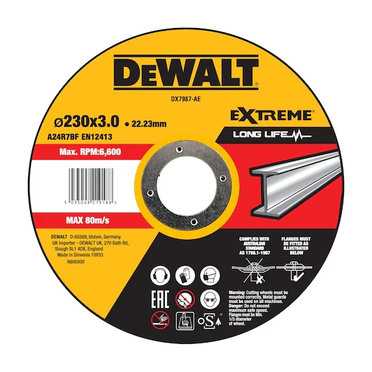 Dewalt 230 x 3mm EXTREME Cutting Disc METAL - DX7987-AE