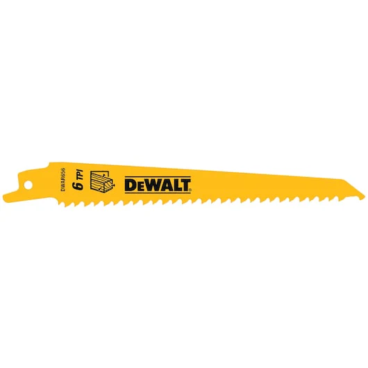 Dewalt 6" 6TPI BI-METAL RECIPROCATING SAW BLADE 5PK, Nail Embedded Wood - DW4802