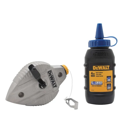 Dewalt Chalk Line Reel Kit Aluminium W/ Blue Chalk 30m/100' 1:1 - DWHT47309L