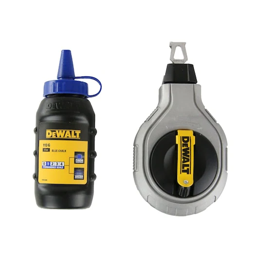 Dewalt Chalk Line Reel Kit Aluminium W/ Blue Chalk 30m/100' 6:1 - DWHT47425-9