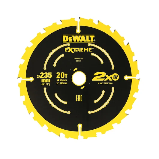Dewalt SAW BLADE EXTREME 235MM X 20T (16/25MM) (WHILE STOCK LASTS) - DT90284-QZ