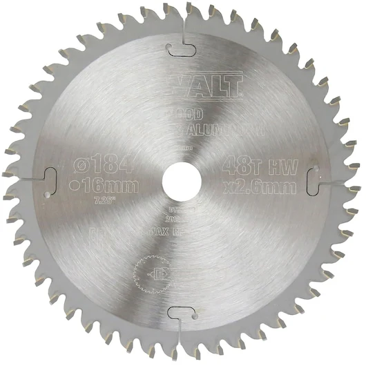 Dewalt SAW BLADE EXTREME WORKSHOP TCG 184MM X 48T (16/20MM) - DT90263-QZ