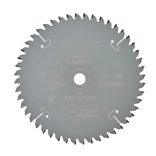 Dewalt SAW BLADE EXTREME WORKSHOP TCG 184MM X 48T (16MM) - DT4092-QZ