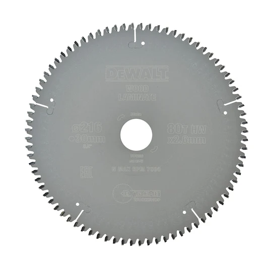 Dewalt SAW BLADE EXTREME WORKSHOP TCG 216MM X 80T (16/20/25/25.4/30MM) - DT4286-QZ