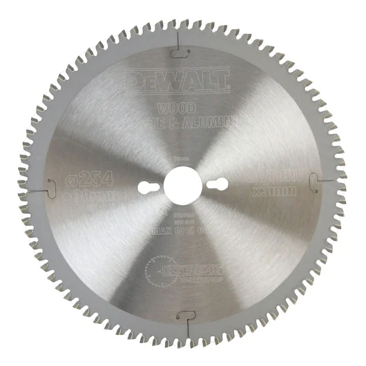 Dewalt SAW BLADE EXTREME WORKSHOP TCG 254MM X 80T (16/20/25/25.4/30MM) - DT90291-QZ