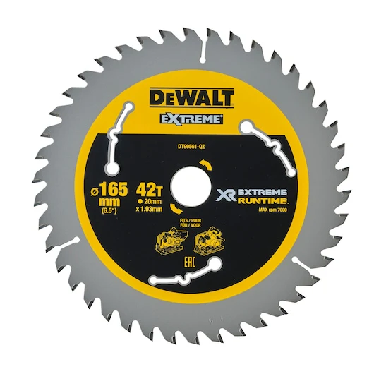 Dewalt SAW BLADE XR EXTREME RUNTIME 165MM X 42T (20MM) - DT99561-QZ