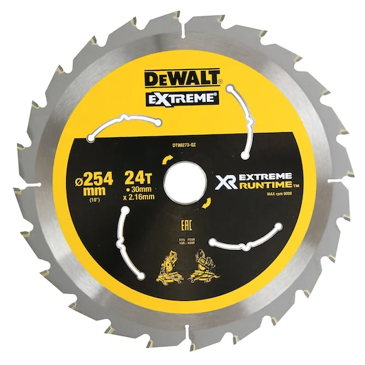 Dewalt SAW BLADE XR EXTREME RUNTIME 254MM X 24T (16/20/25/25.4/30MM) - DT90273-QZ