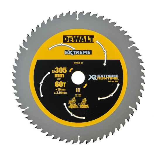 Dewalt SAW BLADE XR EXTREME RUNTIME 305MM X 60T (16/20/25/25.4/30MM) - DT99575-QZ