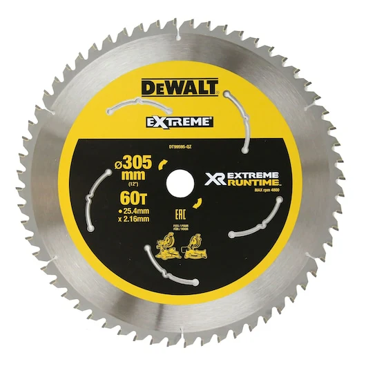 Dewalt SAW BLADE XR EXTREME RUNTIME 305MM X 60T (25.4MM) - DT99595-QZ
