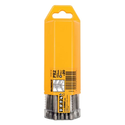 Dewalt SCREWDRIVER BIT DRYWALL PR2 153MM 20PC FITS DCF6201 - DT7207-QZ