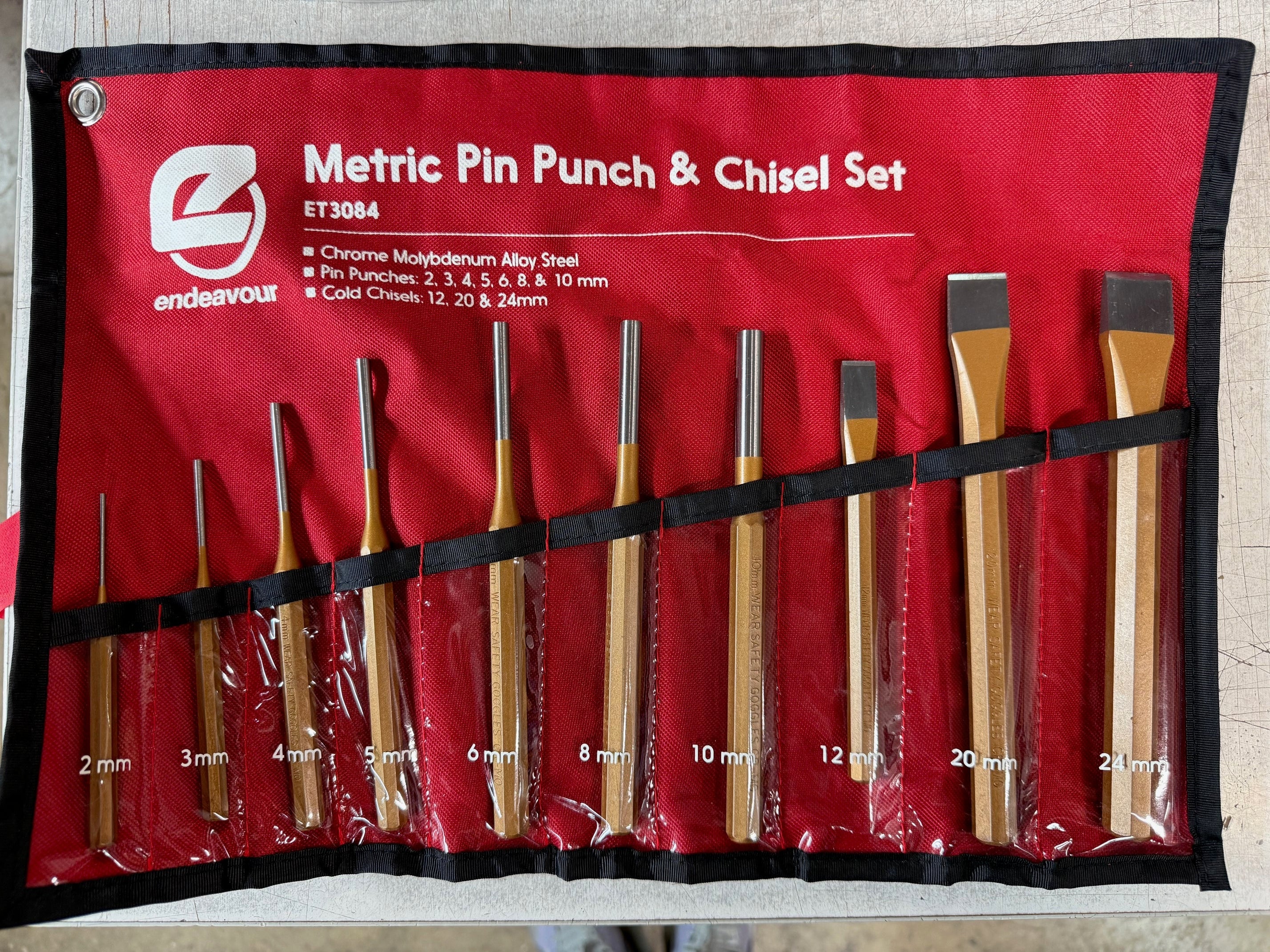 Endeavour Metric Pin Punch and Chisel Set 10pce ET3084