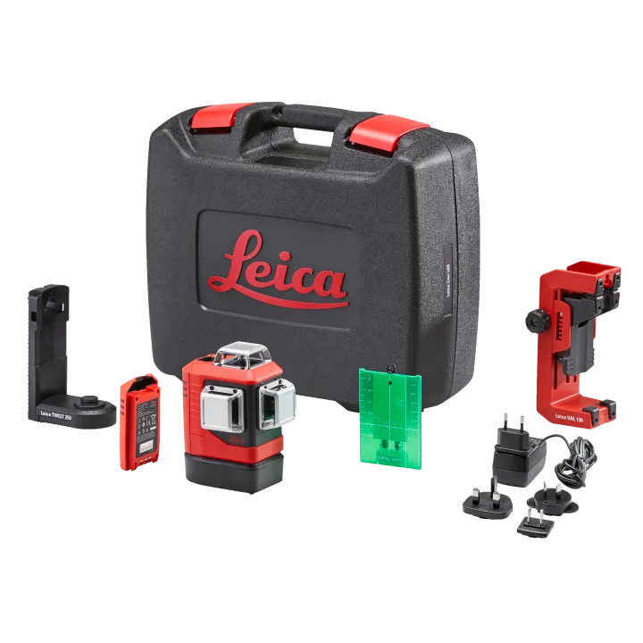 Leica Lino L6G-1 - 3x360 Green Beam Laser Level with Li-ion, Wall mount & Rugged case