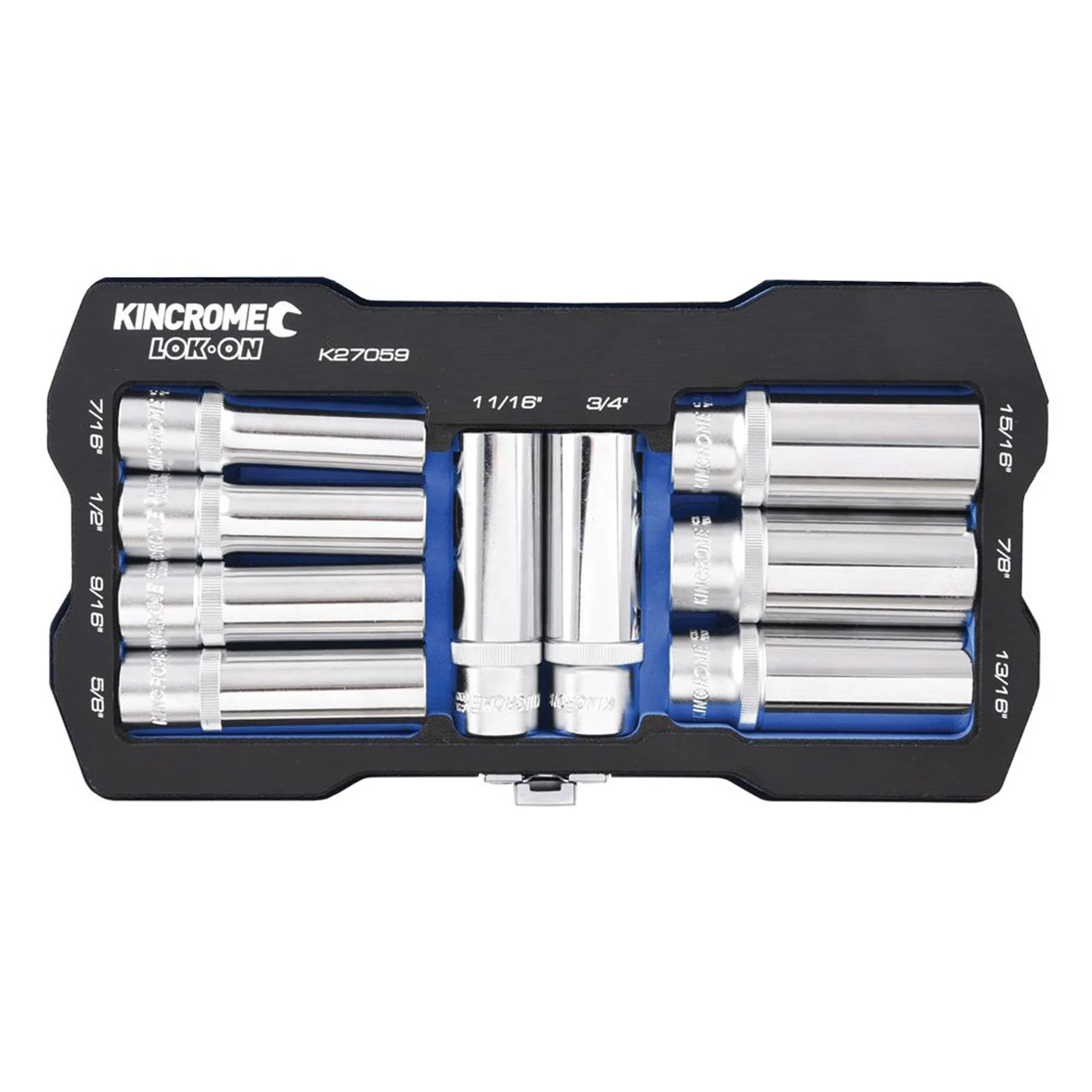 LOK-ON Socket Set 9 Piece 1/2" Drive - Imperial - Image 3