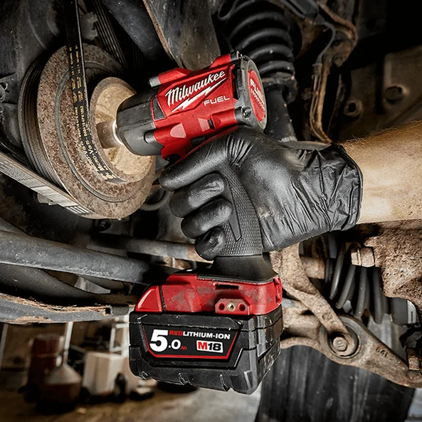 Milwaukee M18 FUEL™ 1/2" Mid-Torque Impact Wrench with Friction Ring (Tool Only) - M18FMTIW2F12-0 BONUS WHEEL NUT SOCKET SET - Image 3