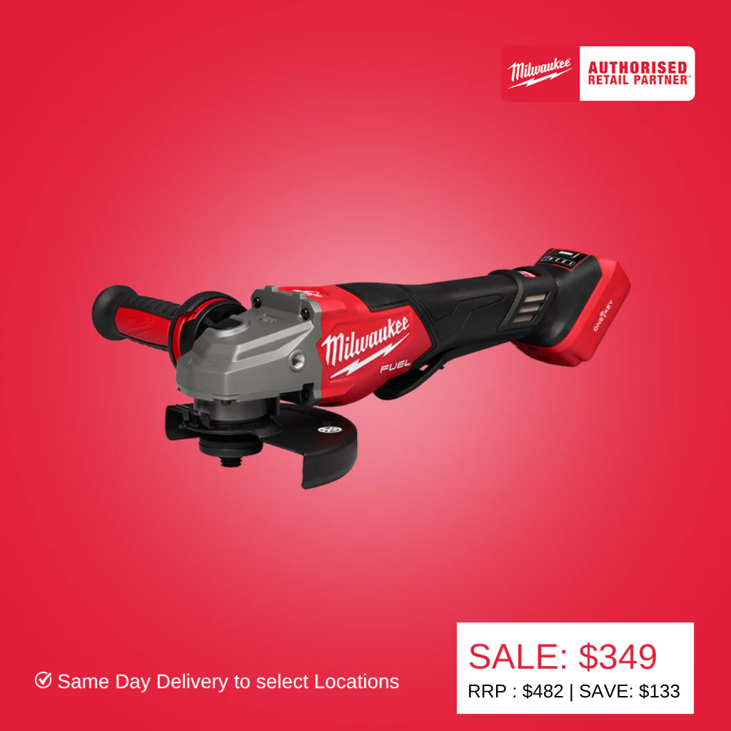 M18 FUEL™ ONE-KEY™ 125mm (5") High Speed Braking Angle Grinder with Deadman Paddle Switch (Tool Only) M18FSAG125XPDB20
