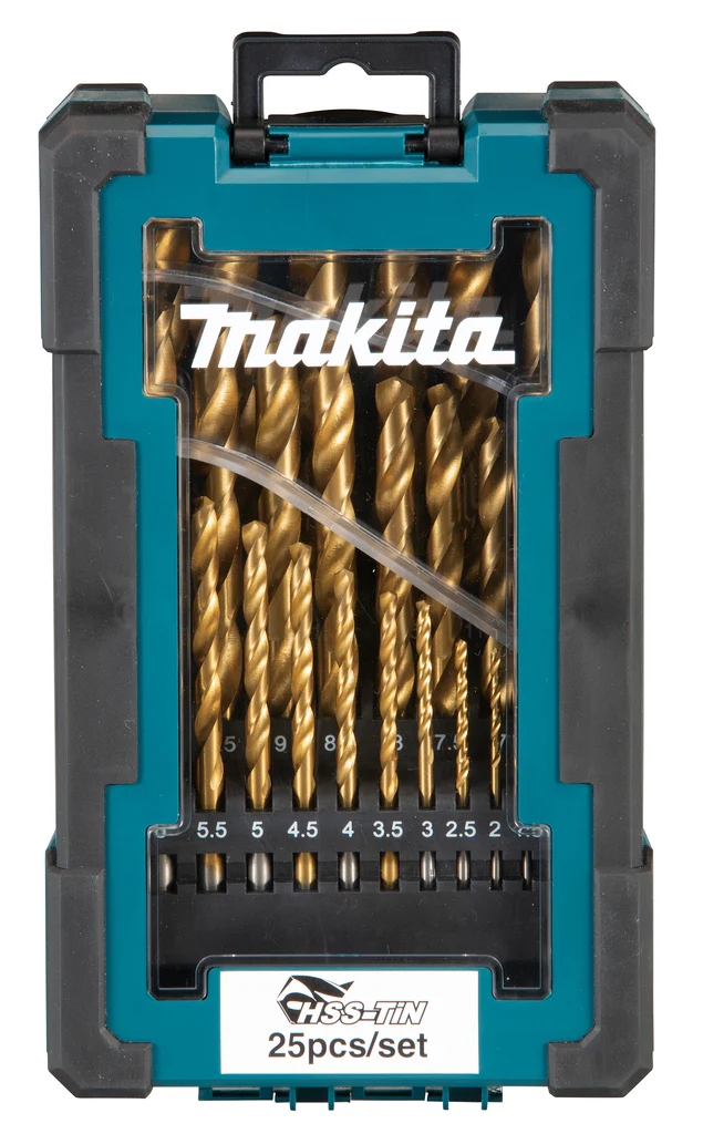 MAKITA 1-13mm HSS-Tin Economy Drill Bit Set - 25 Piece D-72235 - Image 2