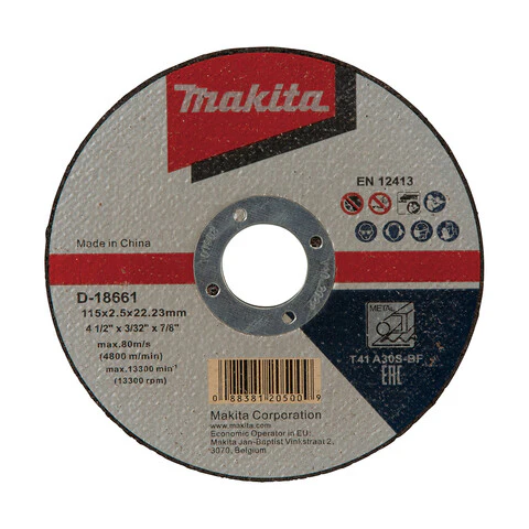 Makita 115mm x 2.5mm x 22mm - METAL CUTTING DISC A30S - 50pk  D-18661-50