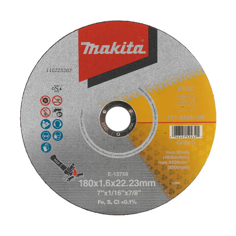 Makita 180mm x 1.6mm x 22mm INOX CUTTING DISC A60U - 40pc Box E-13758-40