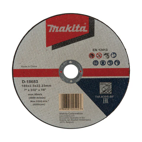 Makita 180mm x 2.5mm x 22mm - METAL CUTTING DISC A30S - 50pk D-18683-50