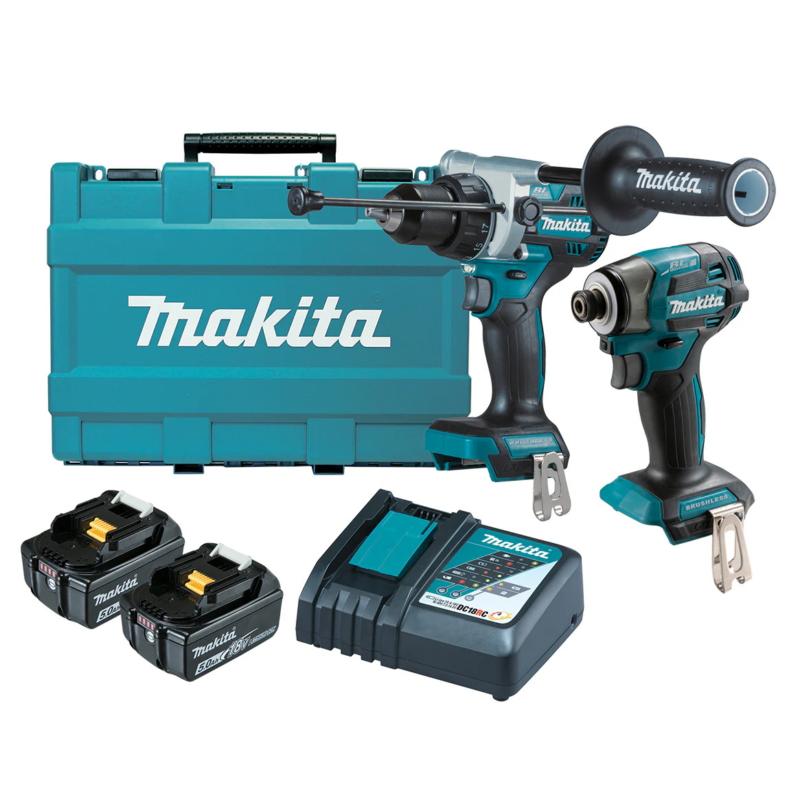 Makita 18V Brushless 2 Piece Combo Kit DLX2516T (FREE DGA504Z Grinder VIA REDEMPTION)