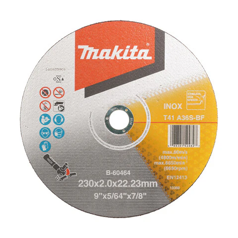 Makita 230mm x 2.0mm x 22mm INOX / METAL CUTTING DISC A36S - 40pk  B-60464-40
