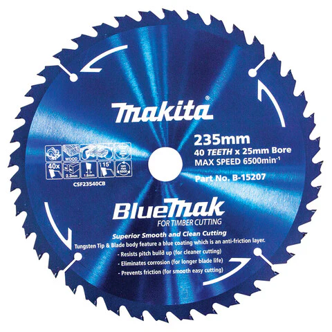 MAKITA 235mm 40T TCT Circular Saw Blade for Wood Cutting - BLUEMAK B15207