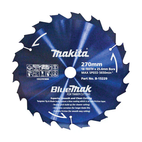 Makita 270mm X 18T BlueMak Saw Blade B-15229