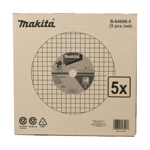 Makita 355 x 2.5mm x 25.4mm THIN METAL CUT OFF WHEEL A36P - 5pk B-64696-5