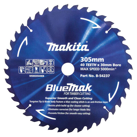 Makita BLUEMAK TCT SAW BLADE 305mm x 30/25.4 x 40T B-54237