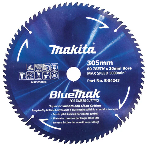 Makita BLUEMAK TCT SAW BLADE 305mm x 30/25.4 x 80T B-54243