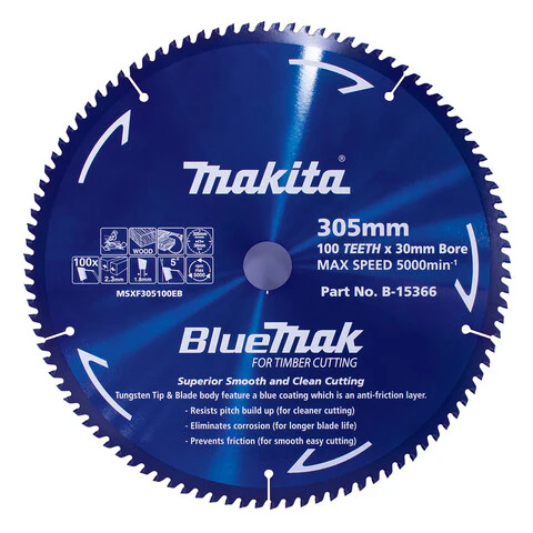 Makita BLUEMAK TCT SAW BLADE 305mm x 30/25.4mm x 100T B-15366