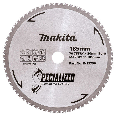 Makita Cold Metal Cutting Saw Blade 185mm x 60T E-23379