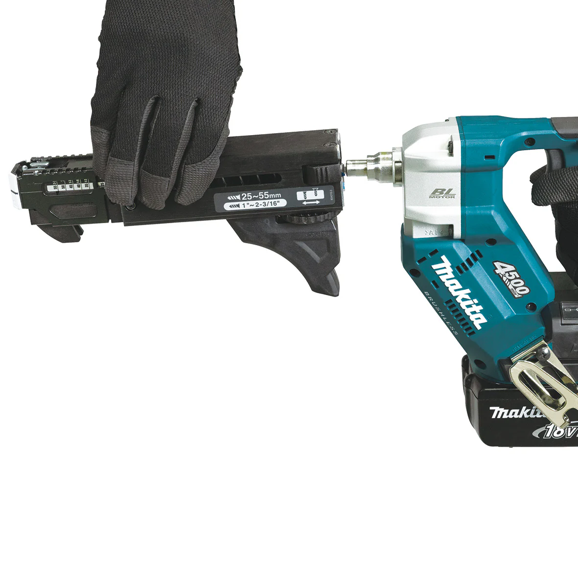 Makita DFR453Z 18V Brushless Collated Screwdriver - Image 2