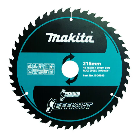 Makita Efficut Wood TCT Saw Blade 216mm x 30 x 45T E-06993
