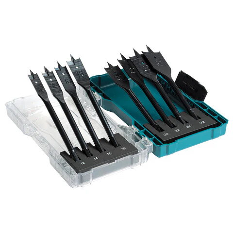 Makita FLAT WOOD SPADE 12-32mm 8pc SET - 1/4 HEX SHANK E-08698