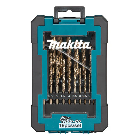 Makita HSS-COBALT DRILL BIT SET 1-10mm - METRIC - 19pc D-67561