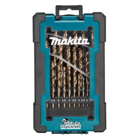 Makita HSS-COBALT DRILL BIT SET 1-13mm METRIC - 25pc D-67577